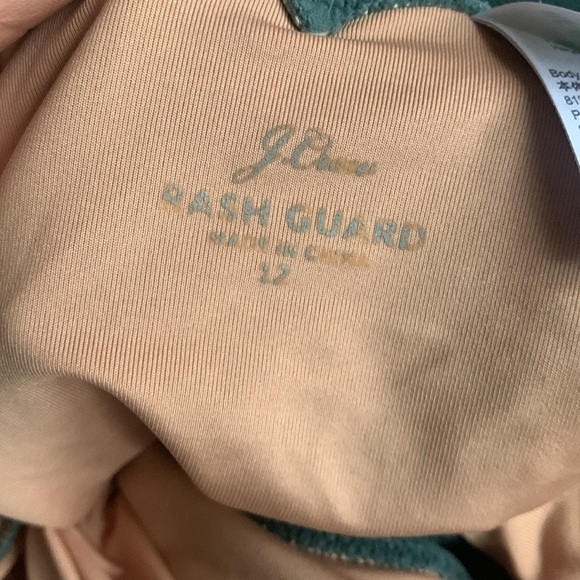 J.Crew Active ribbed long-sleeve one-piece bathing swim suit top 12 rush guard‎ - Picture 5 of 14